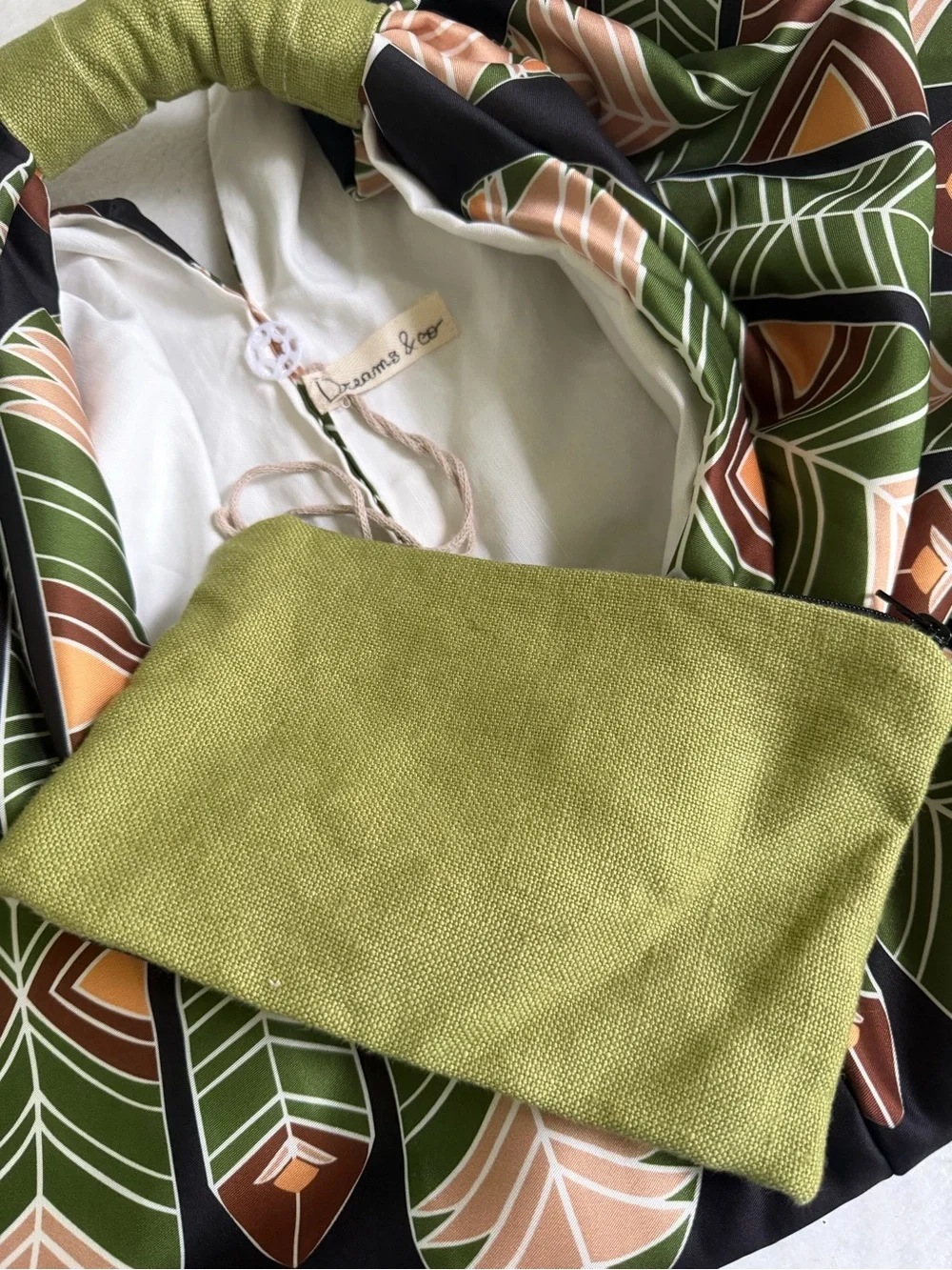 Dreams & Co Azusa-Bukuro Japanes Inspired Purse Hobo Bag African Fabric Large